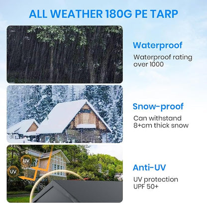 Carport 12x20 FT Heavy Duty, Outdoor Portable Garage - Image 7