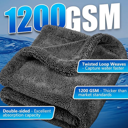 Airlab Microfiber Towels for Cars Wash Drying Super Absorbent Cleaning Cloth - Image 9
