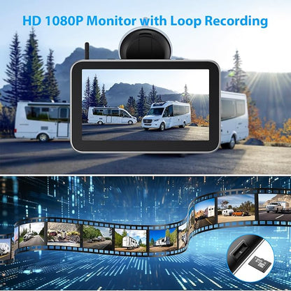 4 Magnetic Solar Wireless Backup Camera HD1080P 7" DVR Monitor, 3Mins No-Wire - Image 3