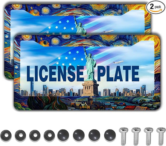 License Plate Frame Multicolor License Plate Holder The Starry Night Universal by Unknown