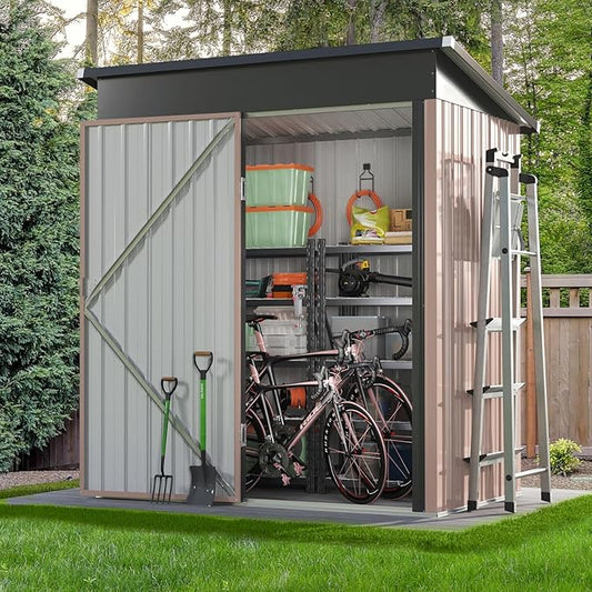 Aoxun 80 CU. FT Outdoor Storage Shed Waterproof Garden Metal Tool Shed by Aoxun