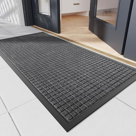 Durable Front Door Mat, Non-Slip Rubber Backing, Stain and Fade Resistant by Naturehydro