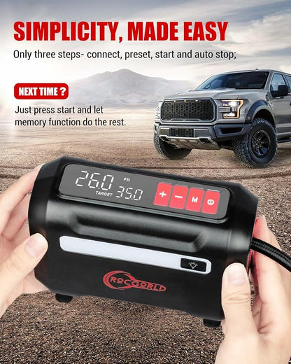 R8 Tire Inflator Portable Air Compressor, DC 12V Air Compressor Portable - Image 4