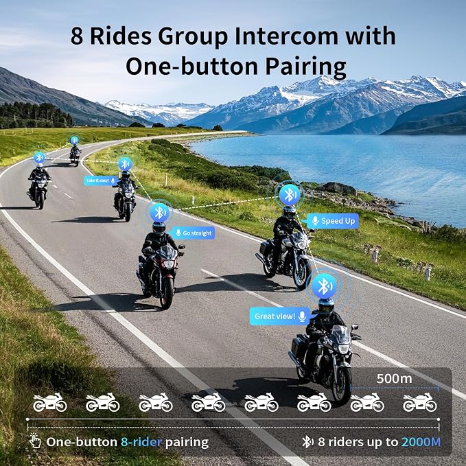FODSPORTS Motorcycle Bluetooth Intercom - Image 2