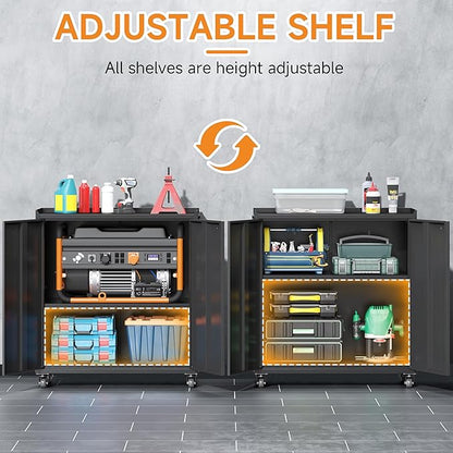 34" Metal Garage Storage Cabinet - Image 5