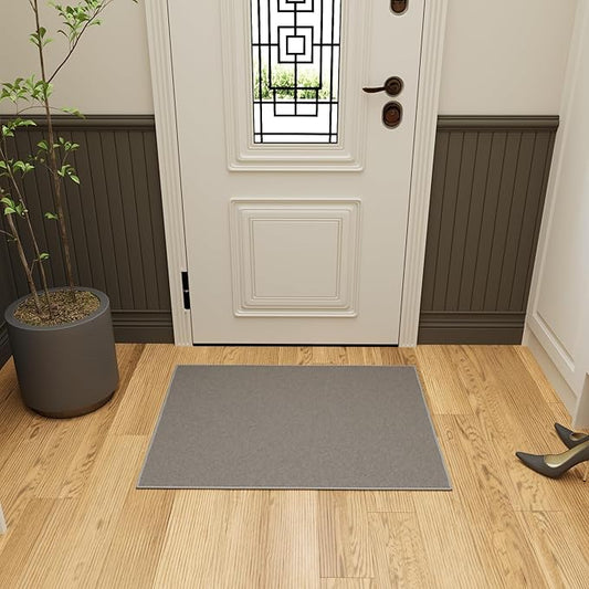 Ottomanson Rugs for Entryway 2'3" x 3' Non Slip Solid Small Area Rugs Durable by Ottomanson