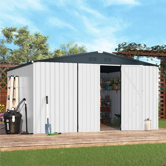 AECOJOY Shed 12' x 10' Storage Shed Large, Sheds & Outdoor Storage Clearance by AECOJOY