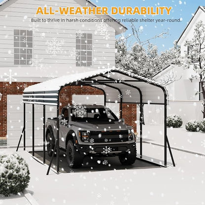 10' x 15' Heavy Duty Metal Carport - Image 6