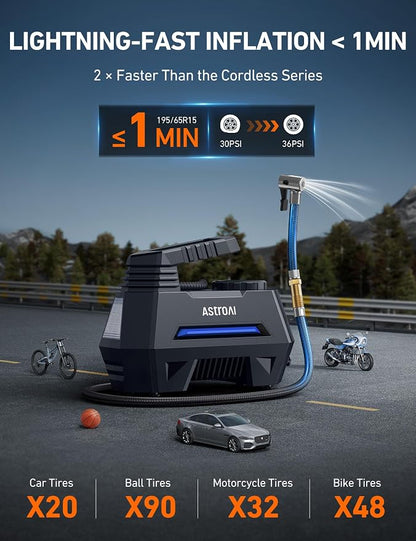 AstroAI Tire Inflator Portable Air Compressor Tire Air Pump - Image 2