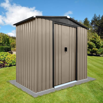 4 x 6 FT Metal Garden Shed, Outdoor Storage Shed - Image 6