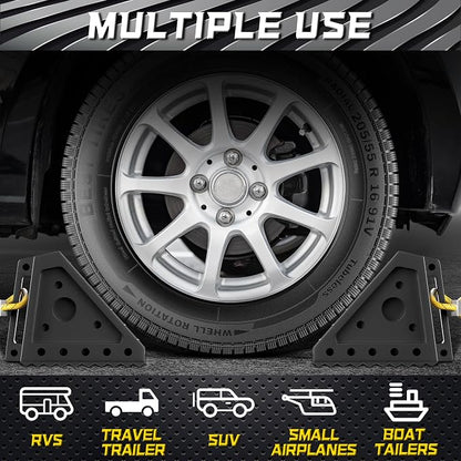 4 Pack Heavy Duty Wheel Chocks - Image 6