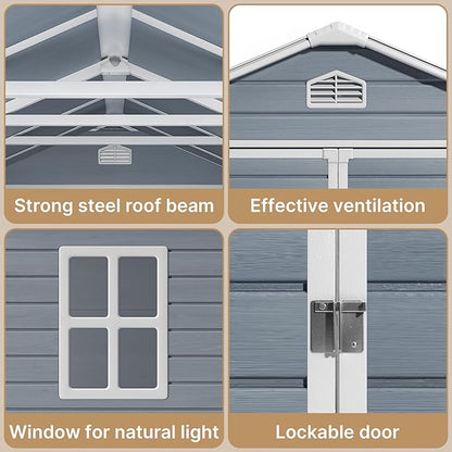 Gizoon 8x6 FT Outdoor Storage Shed - Image 9