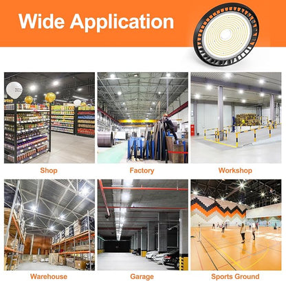 LED High Bay Lights, 240W UFO High Bay LED Shop Lights, 36000LM Adjustable CCT - Image 9