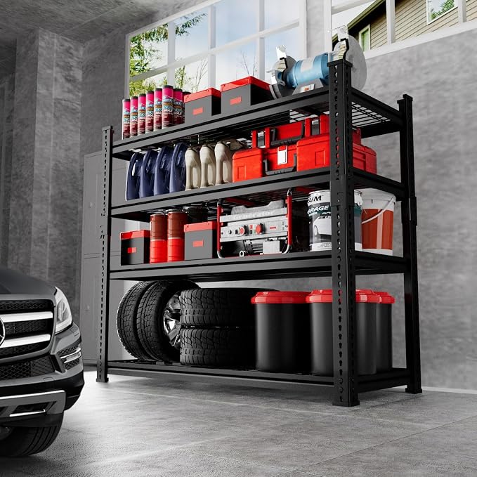 Storage Shelves 3PCS, Garage Shelving Heavy Duty 1920LBS Capacity, 4 Tier - Image 2