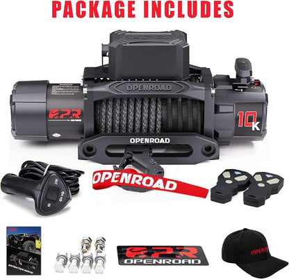 OPENROAD 10000 lb. Waterproof IP68 Electric Winch, 12V Electric Truck Winch - Image 5