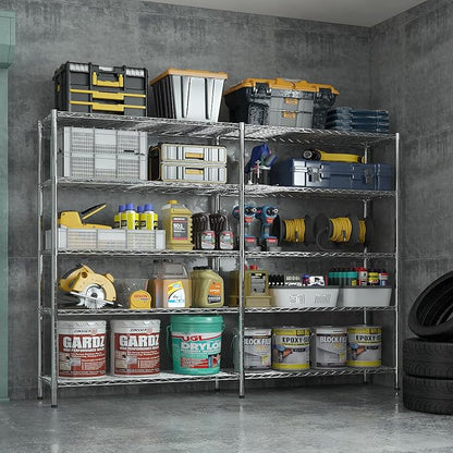 VINGLI 70" W Storage Shelves 1600LBS Heavy Duty Metal Shelving, Upgraded 5 Tier - Image 4