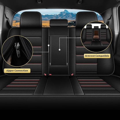 AOMSAZTO Ford Ranger Seat Covers: Full Set Custom Fit 2019 2020 2021 2022 2023 - Image 2