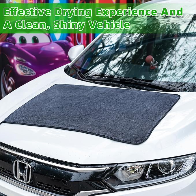 CADONO Large Microfiber Car Drying Towel, Ultra Absorbent Microfiber Cleaning - Image 4