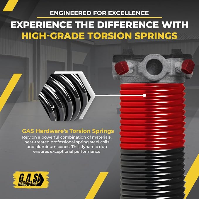 Garage Door Torsion Springs 225x2x25 Includes 1” Steel Bearing, and Winding Bars - Image 6
