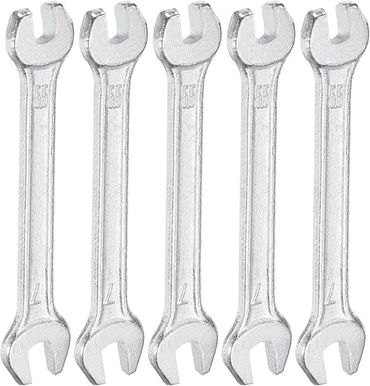 HARFINGTON 5pcs Double Open End Wrench 5.5mm x 7mm Metric 15 Degree Offset by HARFINGTON