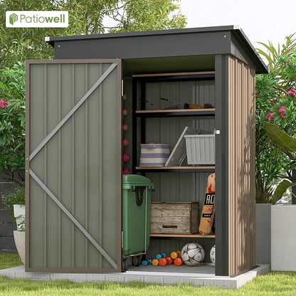Patiowell 5x3 FT Outdoor Storage Shed, Tool Shed - Image 3