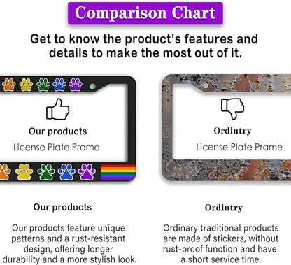 License Plate Frames for Women Multicolor License Plate Holder for Men Gay - Image 6