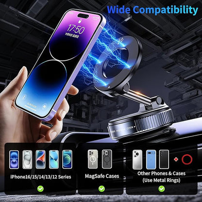 Vacuum Magnetic Car Phone Holder, 360°Adjustable Magnetic Phone Holder - Image 6