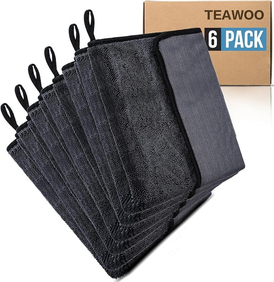 Shiny Wipes Shower Cleaning Cloth, Ultra Absorbent Car Drying Towel, 2 Pack 16 by TEAWOO