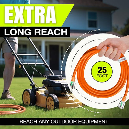 25ft Outdoor/Indoor Extension Cord 16/3 Gauge Heavy Duty 3 Prong SJTW, - Image 6