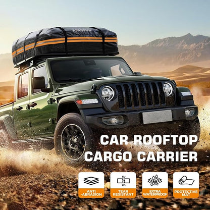Kingfun Car Rooftop Cargo Carrier – Waterproof 15 Cubic Feet Car Roof Bag Fit - Image 7