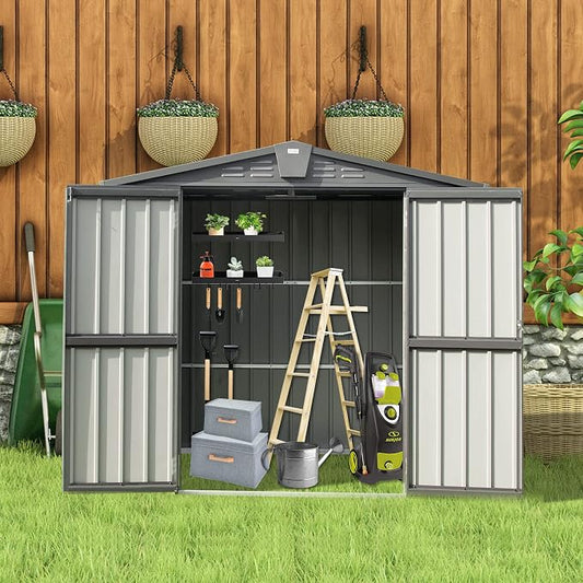 Domi 10’ x 8’ Outdoor Storage Shed, Metal Sheds Tool Storage Gable Roof by domioutdoorliving