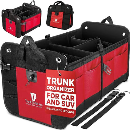 TRUNKCRATEPRO Red Car Accessories Trunk Organizer by TRUNKCRATEPRO