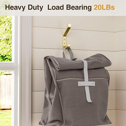 10-Pack Coat Hooks Wall Mounted: 20LB Heavy Duty Hanger - Image 4