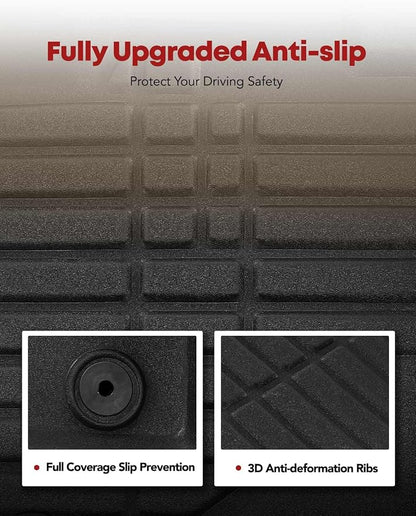 YHTAUTO Floor Mats Fit 2008-2013 Toyota Highlander, TPE All Weather Car Mats - Image 4