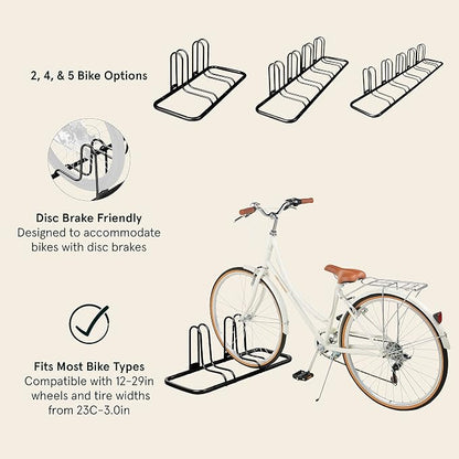 Retrospec Stash Rack 2, 4 & 5 Bike Floor Stand Bicycle Storage Organizer - Image 2