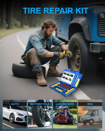 Tire Repair Kit with Plugs, Tire Plug Kit Heavy Duty Professional - Image 7