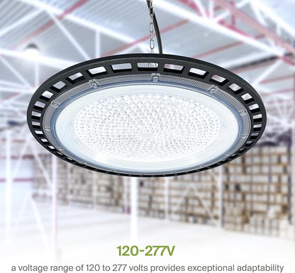 ASD LED High Bay UFO Light Fixture, Commercial Shop Lighting | Plug & Play Cable - Image 7