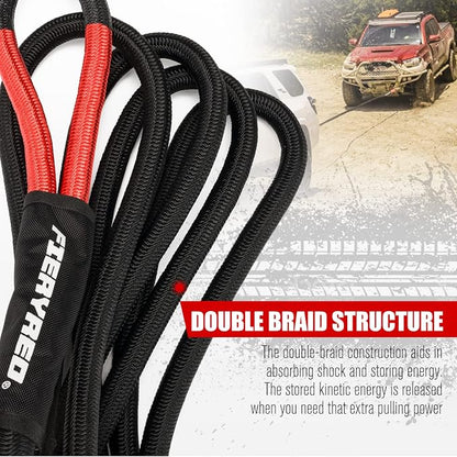FieryRed Kinetic Energy Recovery Rope 30FT 7/8 Inch- Power Stretch Snatch Strap - Image 3