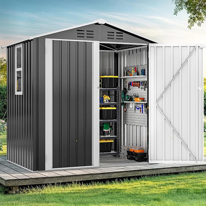 DWVO 6x4ft Metal Outdoor Storage Shed by DWVO