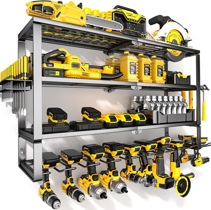 YYR Large Power Tool Organizer Wall Mount, Heavy Duty Metal Cordless Drill by YYR