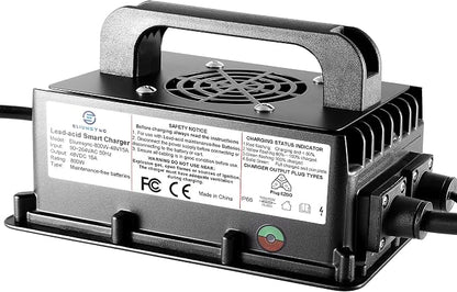 800W Lead Acid Battery Charger 48 Volt 15 AMP 3-Pin Triangular Plug EZGO RXV & - Image 2