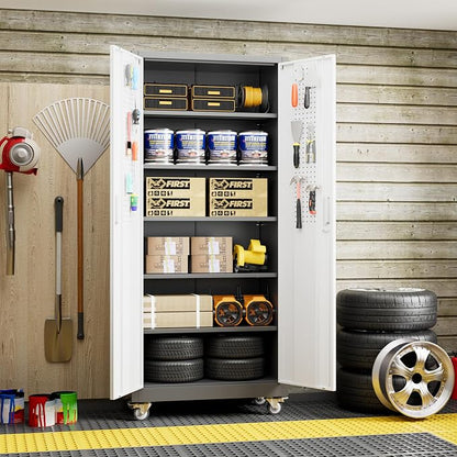 71" H×32" W×16" D Garage Storage Cabinet - Image 8