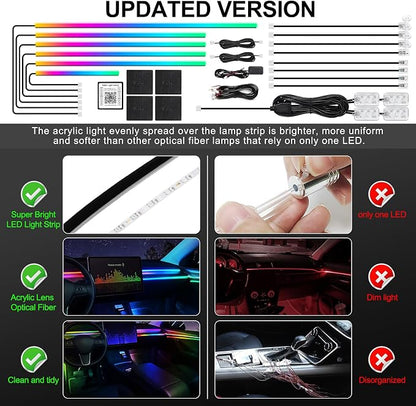 Dreamcolor Acrylic Interior Car LED Strip Light - Image 6