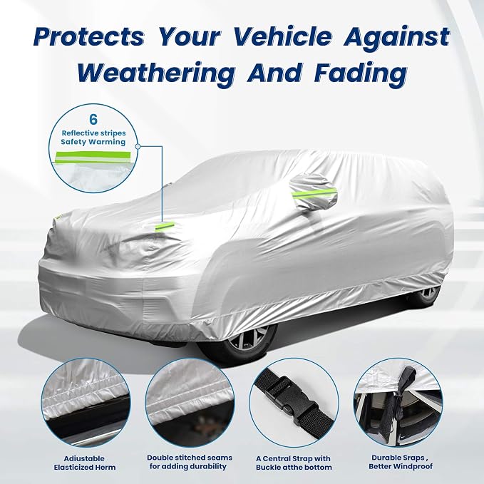 SUV Car Cover Waterproof All Weather, Outdoor Car Covers - Image 5