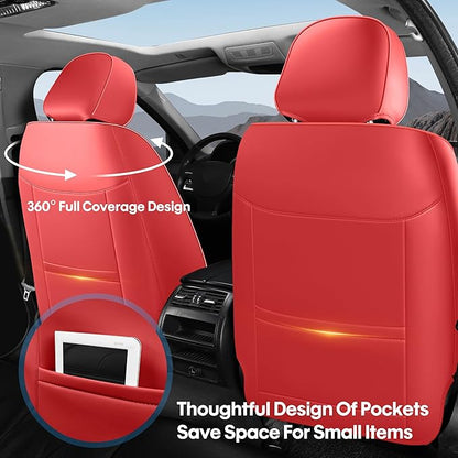 AOOG Car Seat Covers Full Set, Leather Seat Covers - Image 2