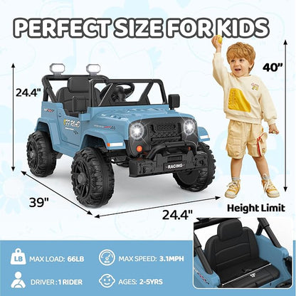 12V Ride On Truck Car with Remote Control, Kids Electric Vehicles with - Image 6