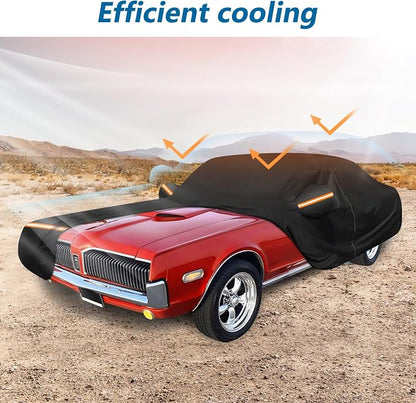 Car Cover for Mercury Cougar 1967-1973, Waterproof 210D Oxford Cloth and Cotton - Image 4