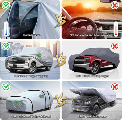 TUCAREST 6-Layers Full Car Cover Waterproof All Weather Truck Covers, - Image 6