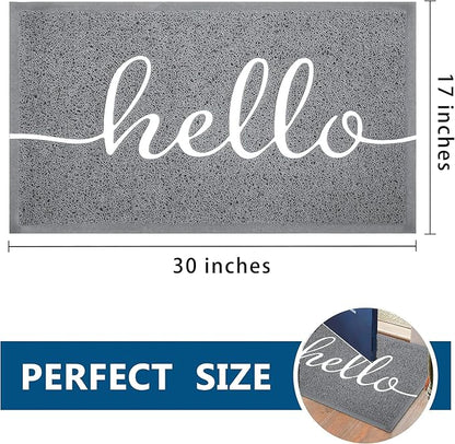EARTHALL Door Mat Outside Inside Hello Doormat, Durable Floor Mat Non Slip Mat - Image 2
