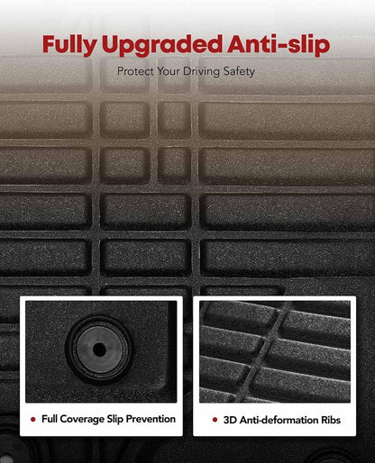 YHTAUTO Floor Mats & Cargo Mat Fit 2008-2013 Toyota Highlander, TPE All Weather - Image 4